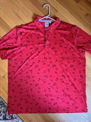 Puma Golf Polo Shirt Men's XL Red Volition America USA Cookout July 4th AOP