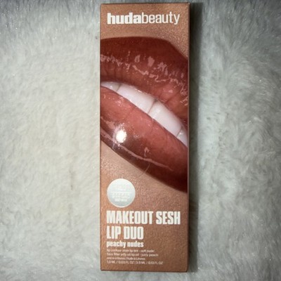 Hudabeauty Lip Duo   Lip Stain (Soft Nude) + Faux Filler Lip Oil (Juicy Peach)