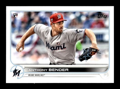 ANTHONY BENDER   2022 Topps Series 1 #160 Miami Marlins RC