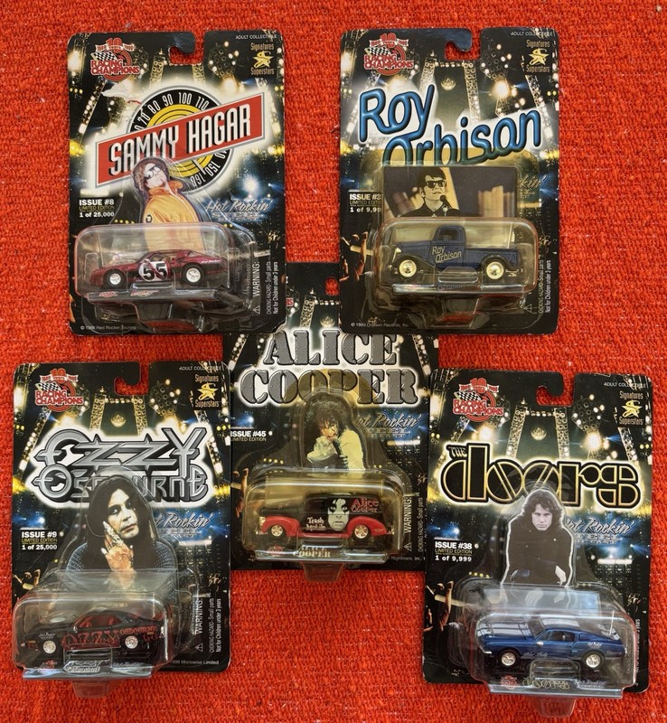 Lot Of 5 Hot Rockin Steel Die Cast   By Racing Champions