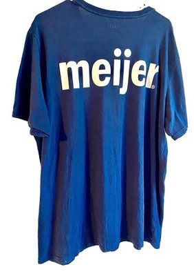 Meijer Blue Employees Unisex T- Shirt Size 2 XLG EUC