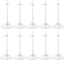 10 Pack Transparent Dolls Holder Stand Support for 9-12 inches Dolls