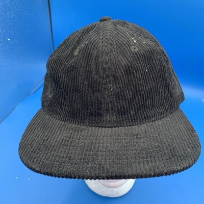 AS COLOUR CORD CORDUROY GROW ADJUSTABLE STRAPBACK BASEBALL HAT/CAP, Black