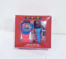 Super Mario Flashing LCD Digital Watch & Compass Strap Set Nintendo Accutime New