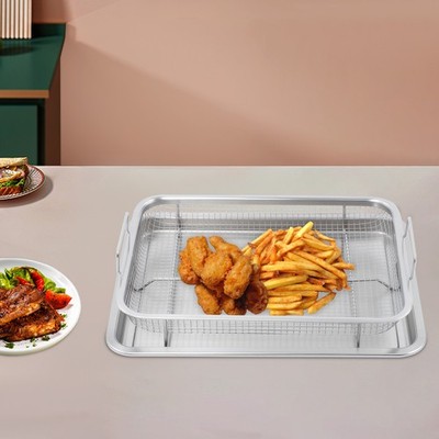 Knusprig-Set mit Korb und Blech Grillkorb für den Backofen Backofen mit Blech