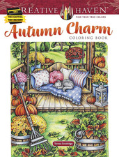 Image of Creative Haven Autumn Charm Coloring Book (Adult Coloring Books: Seasons) ⭐️⭐️⭐️