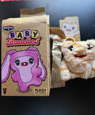 Fuggler Baby Baddies Plush Bag Clip Charm Keychain Munch Munch Tan Cream Stripe
