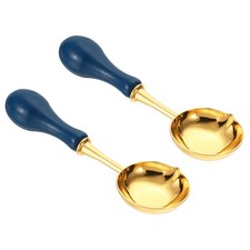 4" Wax Seal Spoon, 2Pcs Vintage Wax Sealing Melting Spoon, Dark Blue