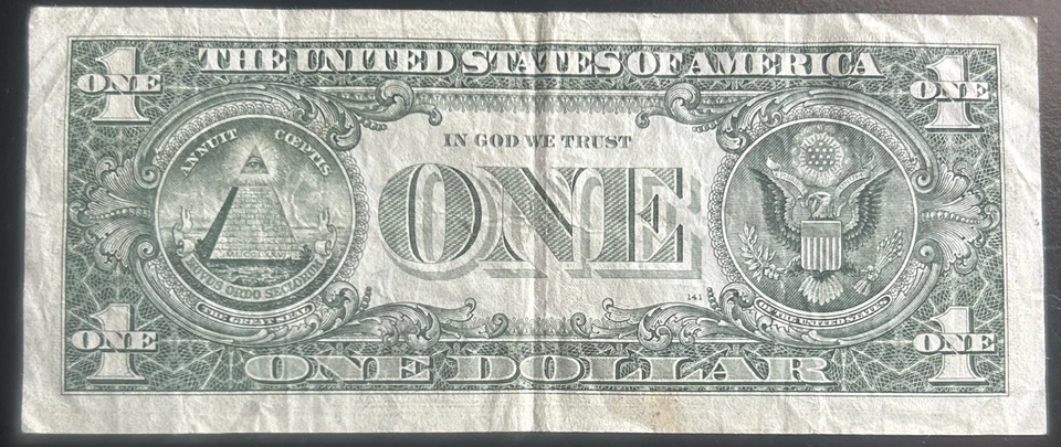 (TRUE BINARY!) $1 Rare True Binary Fancy Serial Number L11110010A Series 1985 - Image 3 of 3