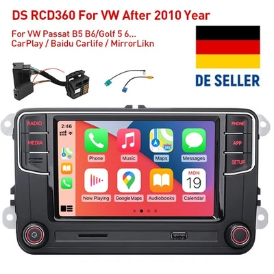 DS RCD360 187B RCD330 Autoradio Stereo Carplay Bluetooth für VW Golf Passat CC - Bild 1 von 4