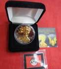 2021 U.S. Mint $1 American .999 Fine Silver Eagle w. Black Ruthenium & 24KT Gold