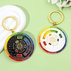 New Color Wheel Keychain Novelty Rotatable Palette Art Multicolour Spinning