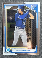 2024 Bowman #BCP-37 Chrome Prospect Spencer Nivens Kansas City Royals
