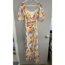 Lost + Wander Womens XS Belted Wrap Floral AOP Full Length Dress **Read**