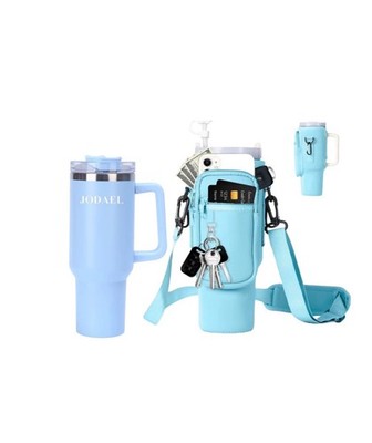 Weihnachtsgeschenke Große Kapazität Wasser 40 Unzen Tasse Griff Strohhalm Isolierflasche Becher