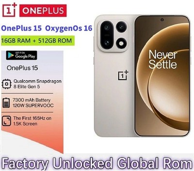 OnePlus 15 OxygenOS Dune Farbe 16 GB + 512 GB 5G Smartphone Globale Version 6,78