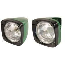 Rh / Lh Tractor Headlight Set De13523 De13524 Fits John Deere 820 920 1020 1520
