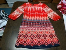 Amy's Closet Orange Multi-Colored Dress Size Girl's 14