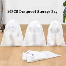 20X Drawstring Shoes Bags Travel Clothes Clear Portable Storage Bag Dust Pouch