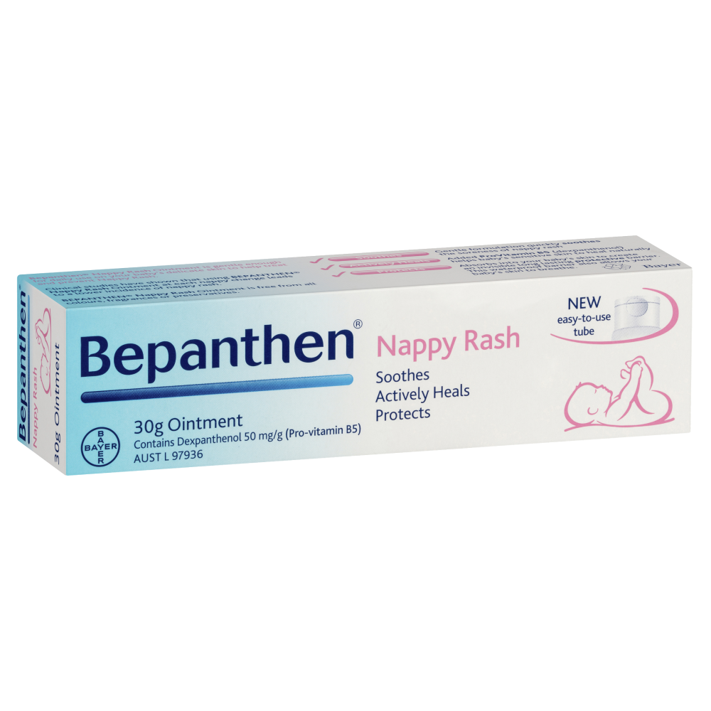 Bepanthen Nappy Rash Ointment 30g Actively Heals Soothes and