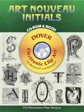 Art Nouveau Initials CD-ROM and Book (Dover Electronic Clip Art) - ACCEPTABLE