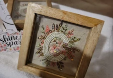 Jewelry Trinket Box Decorative Embellished with Pearls and Beads, from India