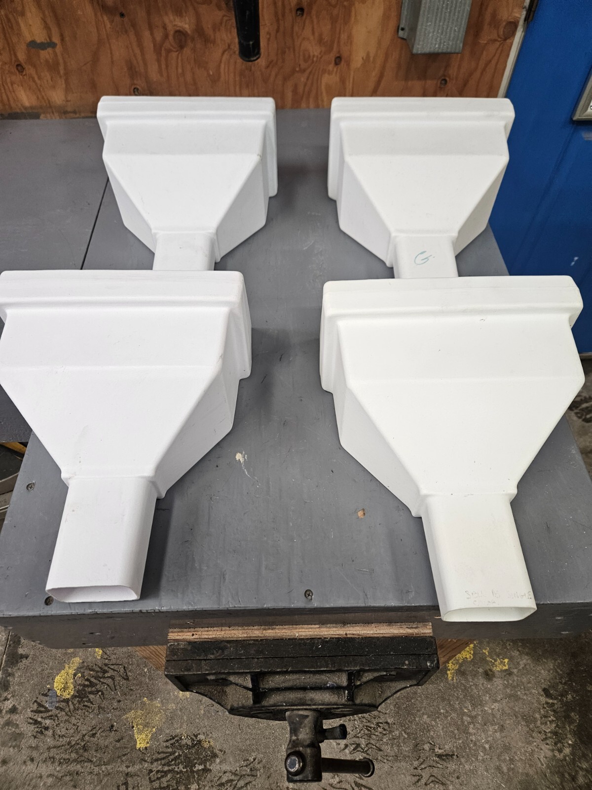 Conductor Head Scupper Box One Piece Molded Plastic 2"x3" Downspout Lot