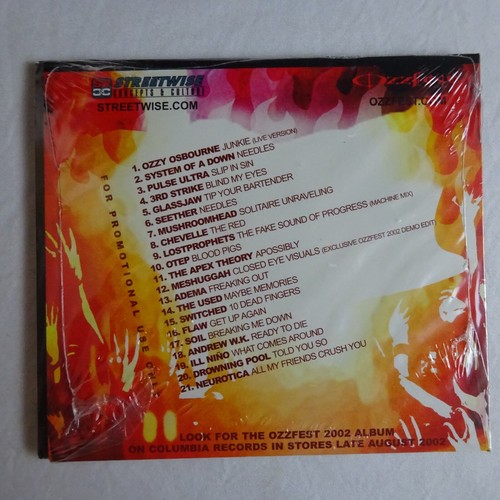 Ozzfest 2002 Streetwise Summer Sampler CD Various Artists new sealed - Picture 2 of 3