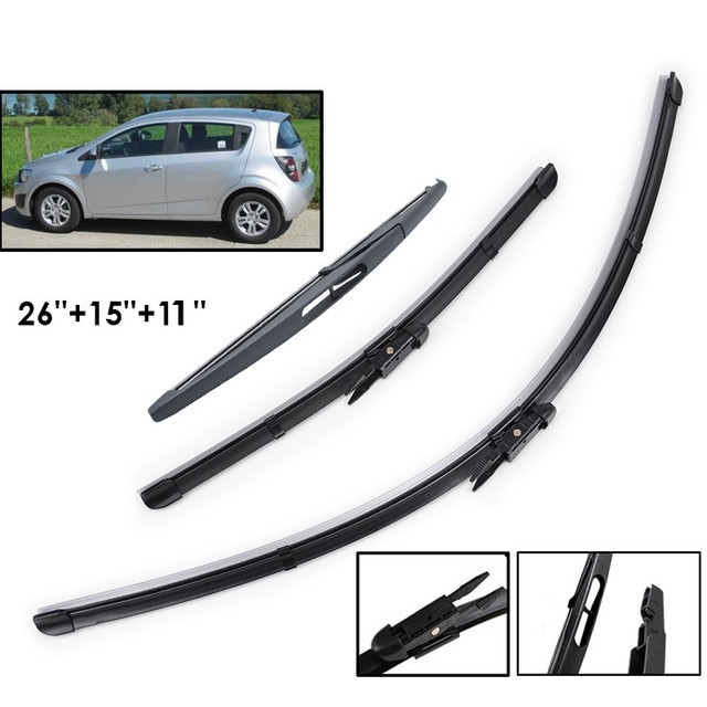 Front Rear Window Windshield Wiper Blades Fit For Chevrolet Aveo Sonic