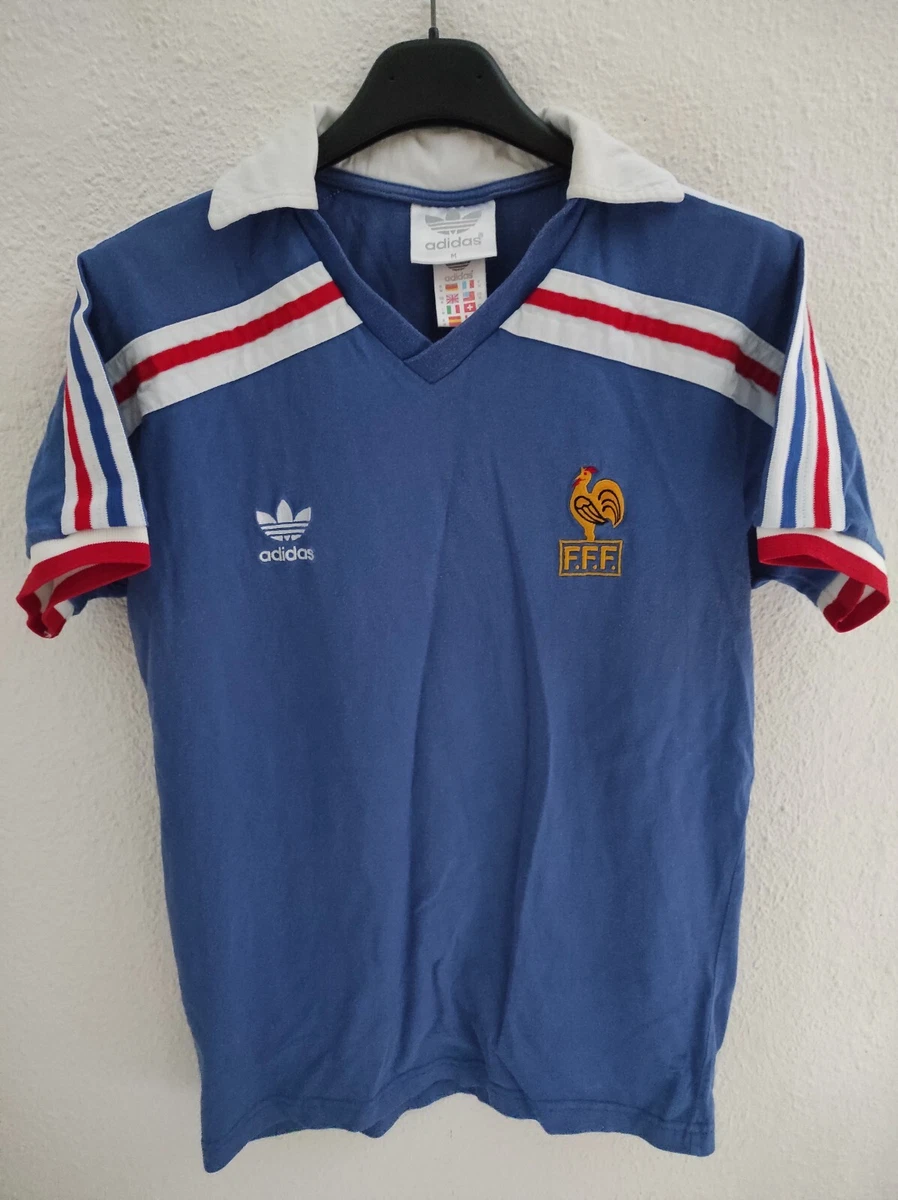 Maillot Équipe De France Football 1986/1988 Domicile - Réédition - Taille M - Adidas