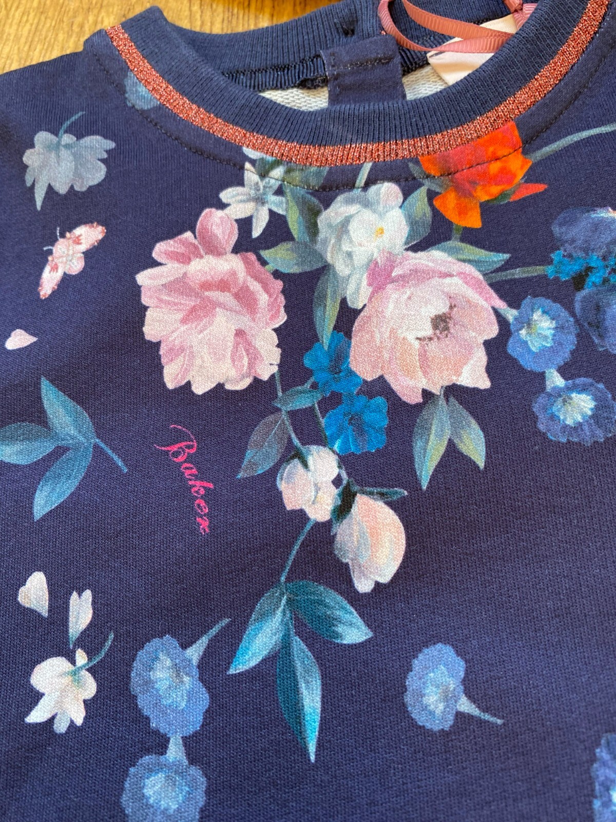 BNWT 🎀TED BAKER 🎀 age 34 years girls floral long sleeve cotton tunic