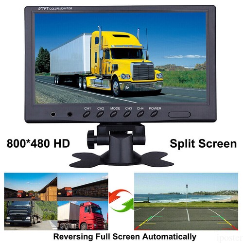 Quad Split 9'' Monitor Rear View Backup Camera Parking Night Vision For Rv Truck - Picture 3 of 12
