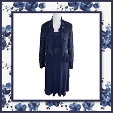 R  M Richards 2 Piece Bolero Jacket And Dress Size 12