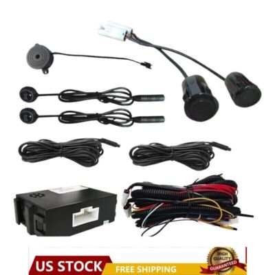 BLACK Universal Blind Spot Sensor Warning System Radar Monitoring Detection Set