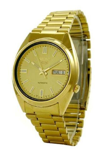 Seiko Series 5 Automatic Gold Dial Men's Watch SNXS80K1