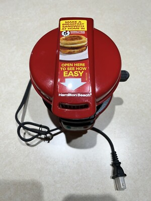 Hamilton Beach Breakfast Sandwich Maker - Red