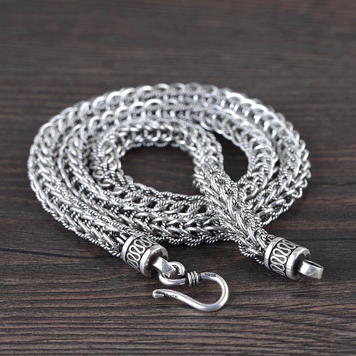 Mens heavy sterling silver necklace sale