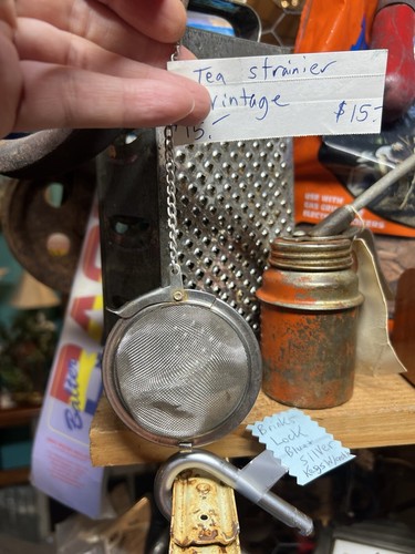 Infusore colino da tè in acciaio inox 2" sfera a rete con cerniera e catena - Foto 4 di 4