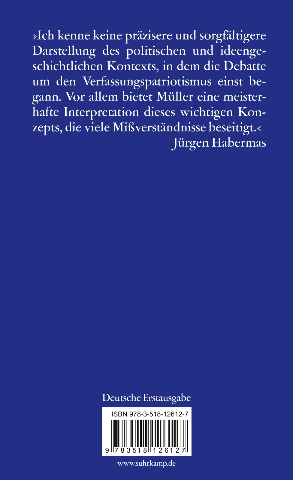 Thumbnail - Verfassungspatriotismus | Jan-werner Mueller | Taschenbuch | Edition