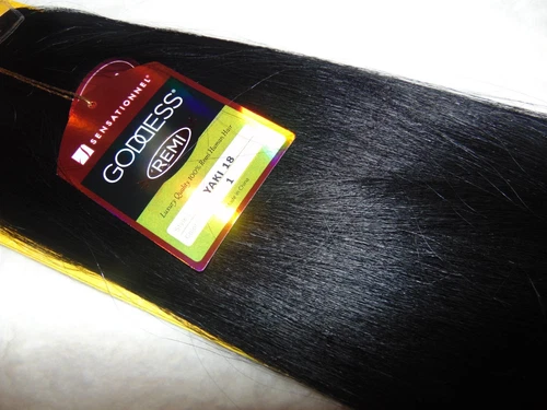 Sensationnel Goddess Remi 100% Human Hair Yaki WVG 18" Color 1 - product listing photo