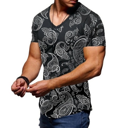 T-Shirt Tops Muskel Tee Shirts Herren T Shirt Neu eingetroffen Kurzarm T Shirt Männer - Bild 8 von 10