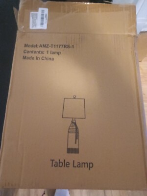 OYEARS 23.75'' Table Lamp for Bedroom, Bedside Table Lamp for Living Room, Far...