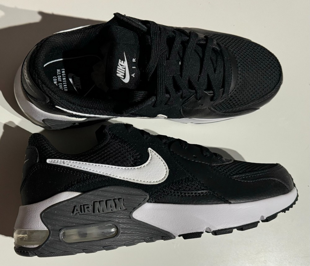 Women's Nike Air Max Excee 5.5 Black White Dark Grey CD5432 003  