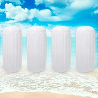 6 X 15 Boat Docking Inflatable Fenders 4x White Vinyl Dock Guard Center Hole 6 X 15 Boat Docking Inflatable Fenders 4x White Vinyl Dock Guard Center Hole