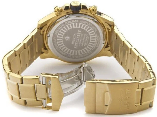 Invicta 13978 Specialtytachymeter Blu Dial Chronograph Color Oro Bracciale Watch - Immagine 2 di 3