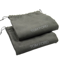 Tom Ford Sueded Drawstring Dust Bags 2 pcs. Fully Lined Gay 15" x 7 1/2"
