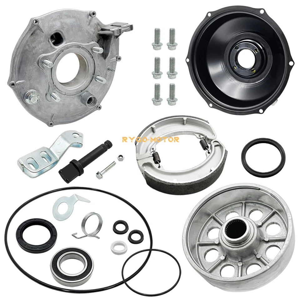 Rear Brake Drum Hub Plate Cover Bearing Seal for Honda FourTrax 300 4x4 TRX300FW - Image 2 of 4