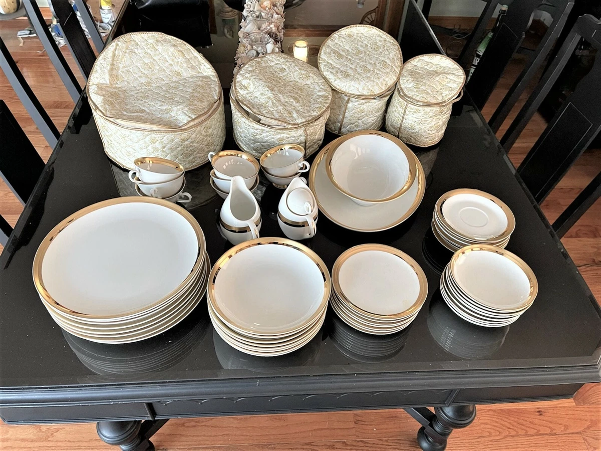 RARE Vintage 1920 s Royal Jackson 52 PC Fine China Dinnerware 22K