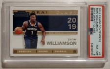 2019 Panini Contenders #1 Zion Williamson 2019 Draft Class PSA 8 NM-MT