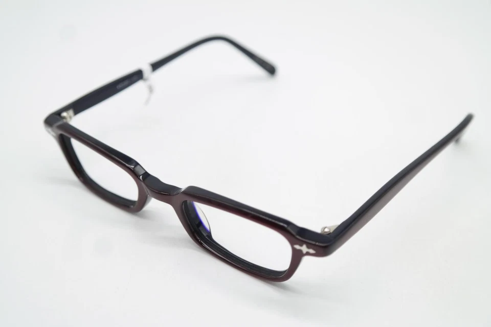 Gafas vintage Matsuda 10304 borgoña negro plata marco cuadrado Foto 3 de 4